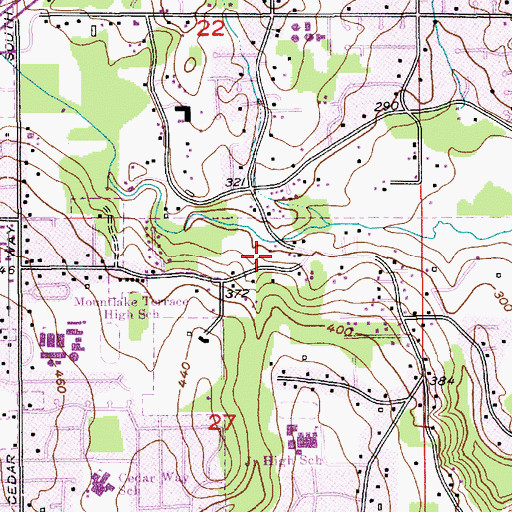 Topographic Map of Snohomish County Fire District 1 Brier Station 18, WA