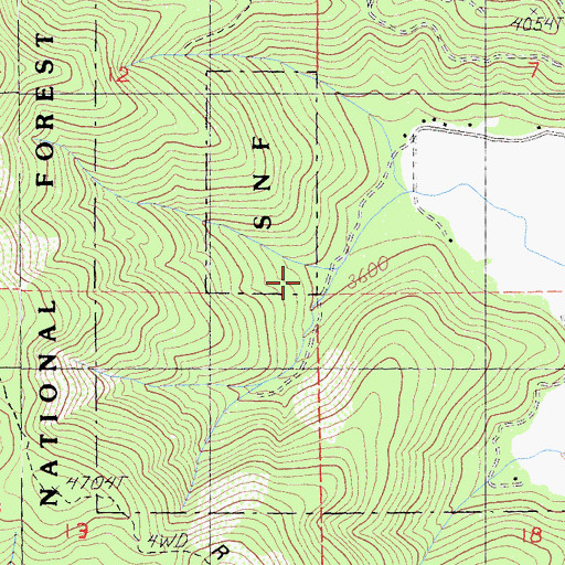 Topographic Map of Wyehka Lodge, CA