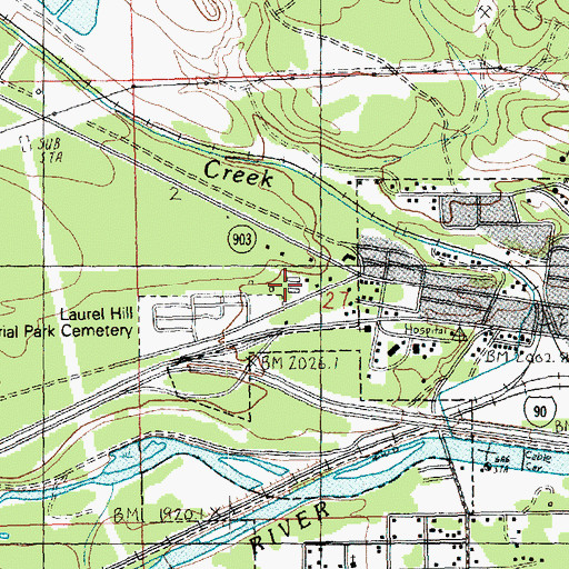 Topographic Map of United States Forest Service Fire Shop Cle Elum Ranger District, WA