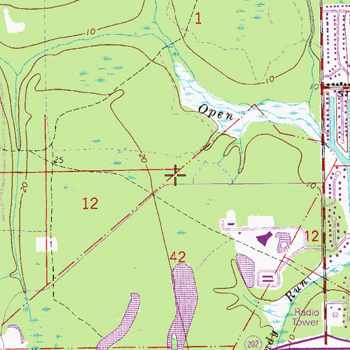 Topographic Map of Jacksonville Fire and Rescue Department Station 59, FL