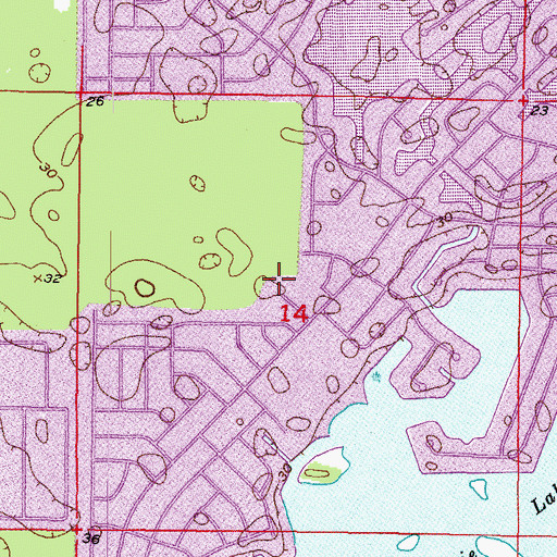 Topographic Map of Spring Hill Post Office, FL