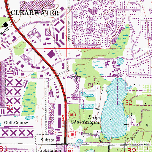 Topographic Map of Countryside Post Office, FL