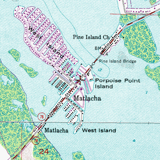 Topographic Map of Matlacha Post Office, FL