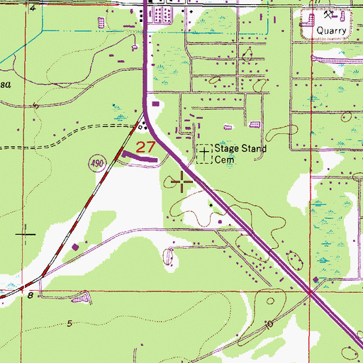 Topographic Map of Homosassa Springs Post Office, FL