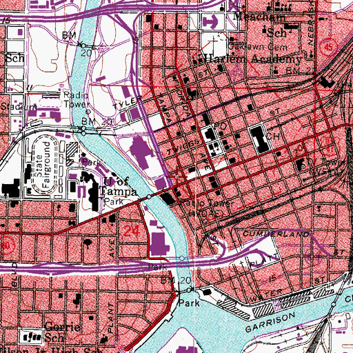 Topographic Map of Commerce Post Office, FL