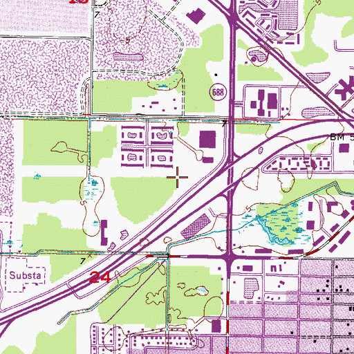 Topographic Map of Northside Post Office, FL