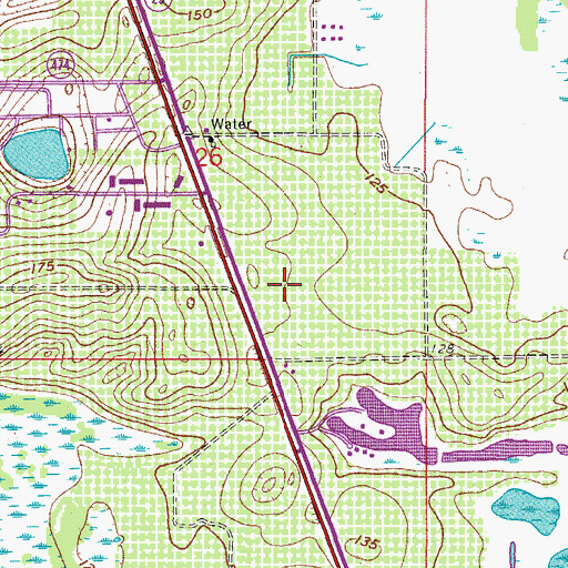 Topographic Map of South Clermont Post Office, FL