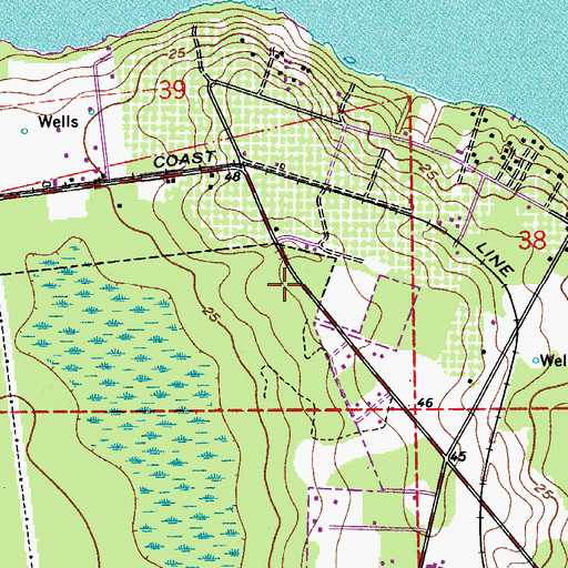 Topographic Map of Winter Springs Post Office, FL