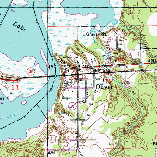 Topographic Map of Town of Superior Fire and Rescue Station 2, WI