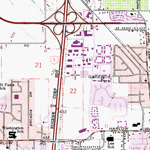 Topographic Map of Gateway Postal Post Office, OR