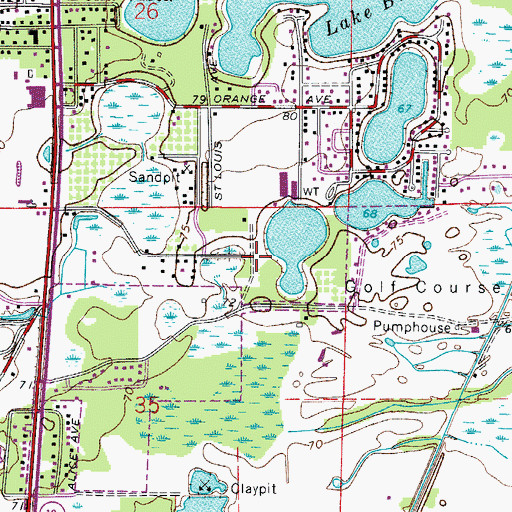 Topographic Map of Old Fort Mason Cemetery, FL