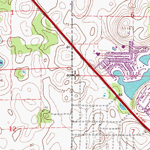 Topographic Map of Saint George Episcopal Church Memorial Gardens, FL