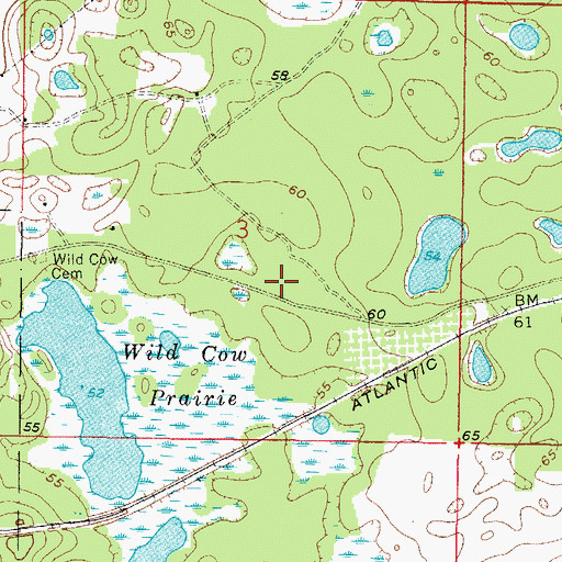 Topographic Map of Sumter County Fire Department and EMS Station 23 Southwest Bushnell, FL