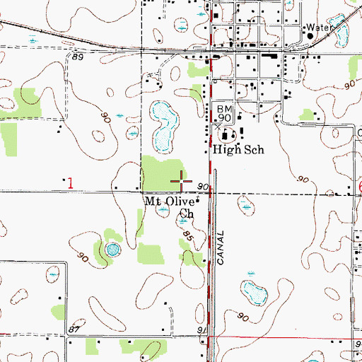 Topographic Map of Sumter County Fire and EMS Station 12 - Webster, FL