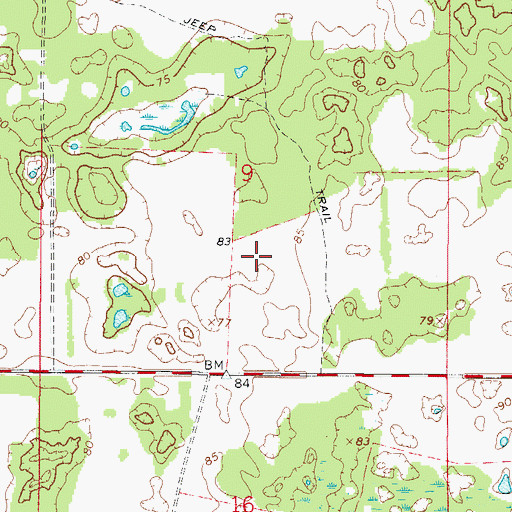 Topographic Map of Federal Correctional Complex of Coleman, FL