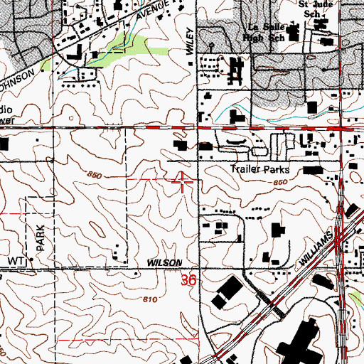 Topographic Map of West Station Post Office, IA