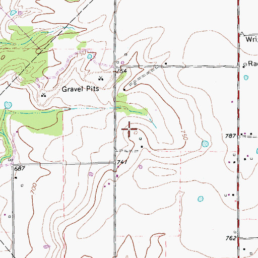 Topographic Map of Lasater Cemetery, TX