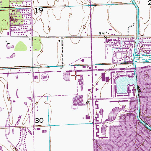 Topographic Map of Boynton Beach Post Office, FL
