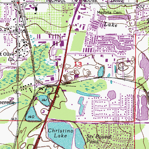 Topographic Map of Southside Postal Store Post Office, FL