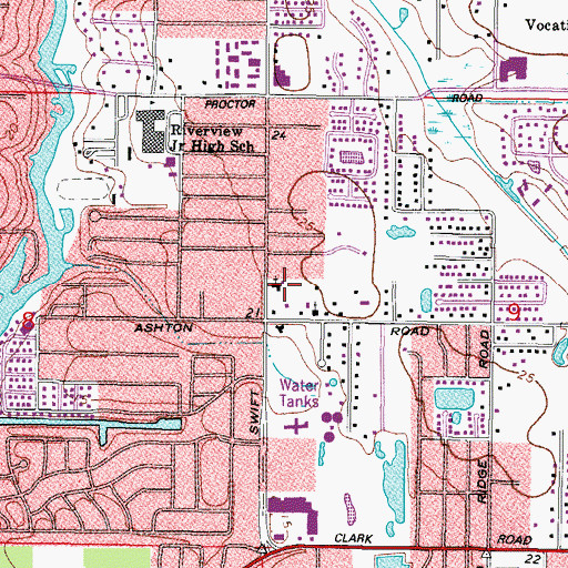 Topographic Map of Gulf Gate Post Office, FL