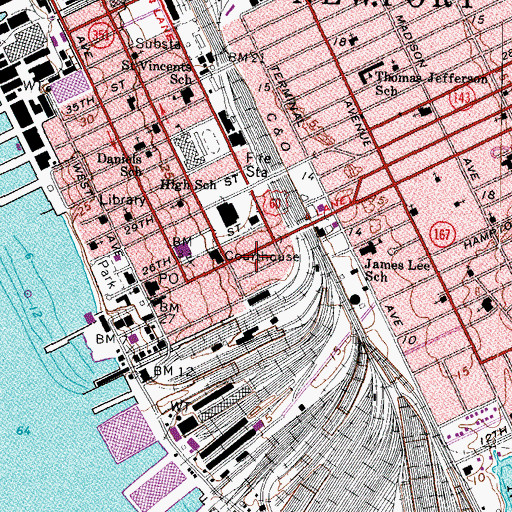 Topographic Map of Newport News Juvenile Detention Center, VA