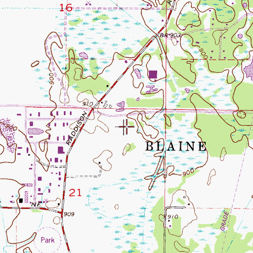 Topographic Map of Spring Lake Park - Blaine - Mounds View Fire Department Station 5, MN