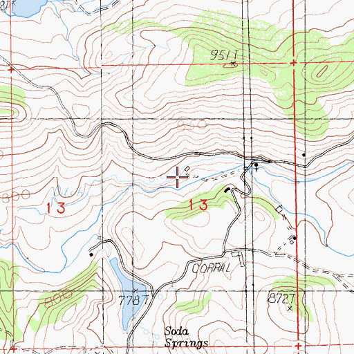 Topographic Map of White, CA