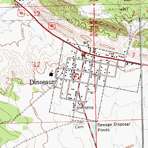 Topographic Map of Artisea Fire Protection District, CO