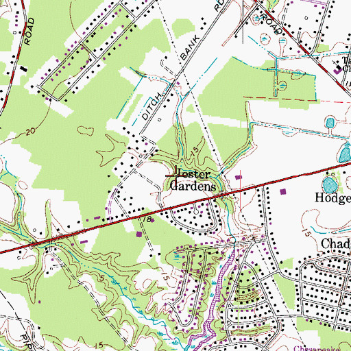 Topographic Map of Jolliff Retail Post Office, VA