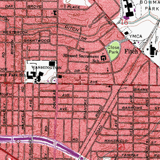 Topographic Map of Toledo Police Department Northwest District Station, OH