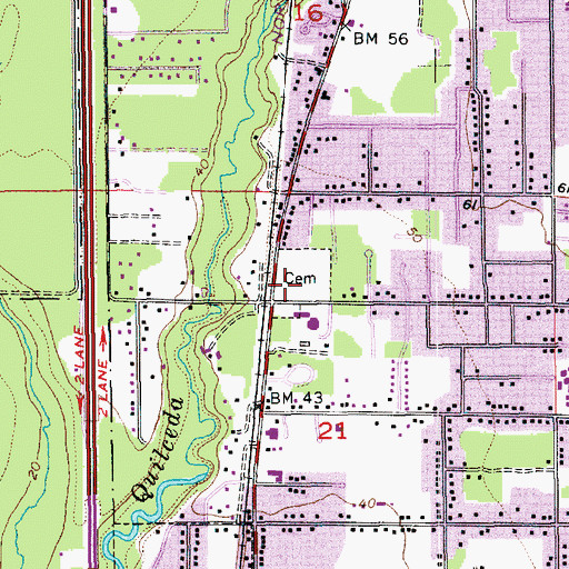 Topographic Map of Marysville Cemetery, WA