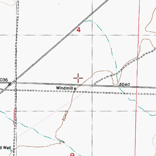 Topographic Map of Beaver County Fire District 2 - Circle 4 Station, UT