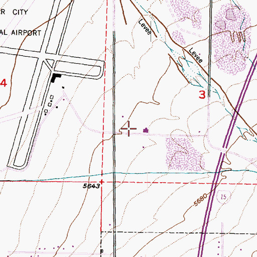 Topographic Map of Bureau Land Management Fire Station Cedar City, UT