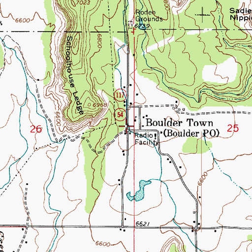 Topographic Map of Garfield County Ambulance, UT