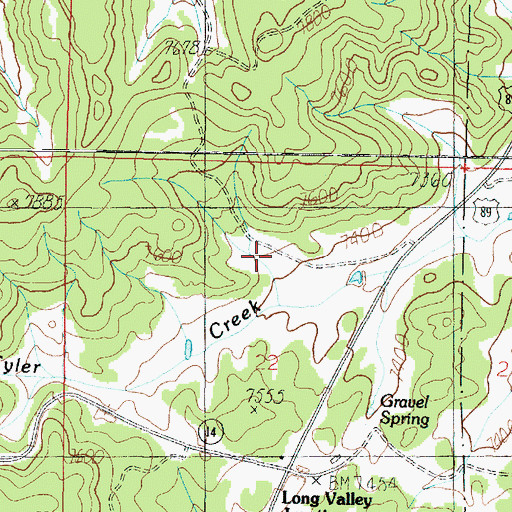 Topographic Map of Cedar Mountain Fire Protection District Statiion 2, UT