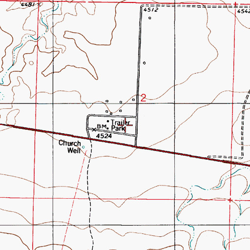 Topographic Map of Church Wells Fire Department, UT