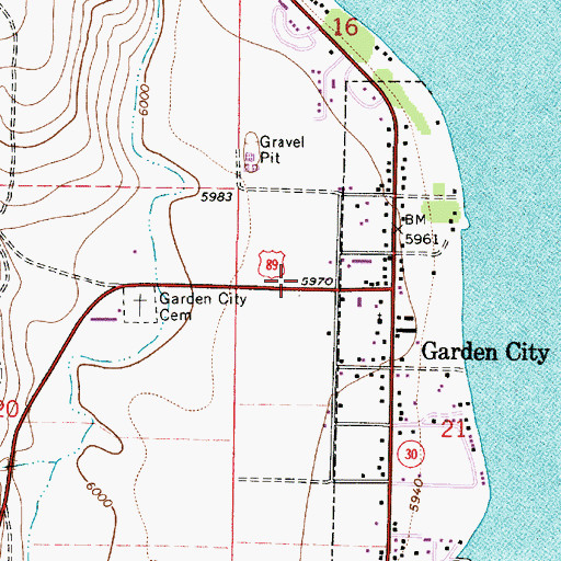 Topographic Map of Rich County Ambulance Mobile Unit - Garden City, UT
