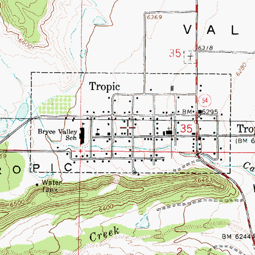 Topographic Map of Garfield County Ambulance, UT