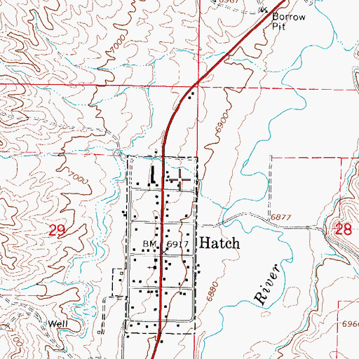 Topographic Map of Garfield County Ambulance, UT