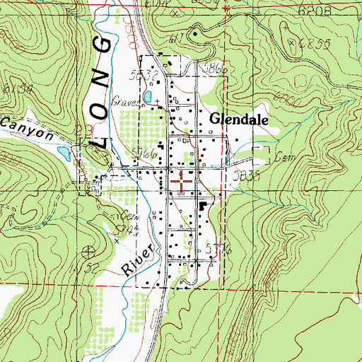 Topographic Map of Glendale Town Fire Department, UT