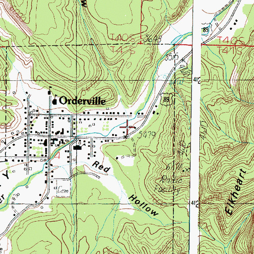 Topographic Map of Kane County Ambulance - Orderville, UT