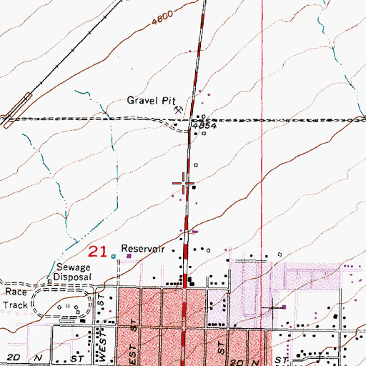 Topographic Map of Mountain West Ambulance Tooele, UT