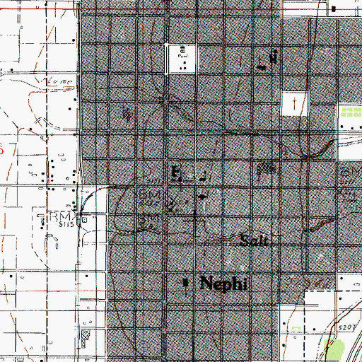 Topographic Map of Juab County Emergency Medicl Services Ambulance, UT