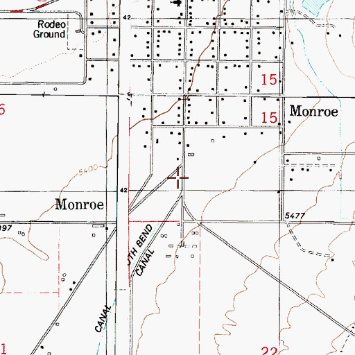 Topographic Map of Sevier County Ambulance - Monore, UT