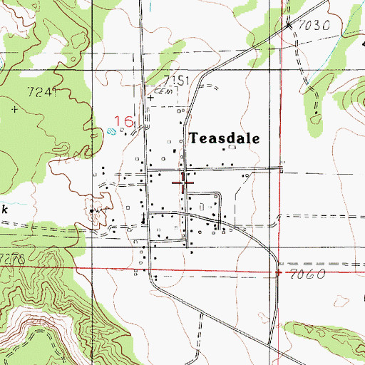 Topographic Map of United States Forest Service Fire Station Teasdale Work Station, UT