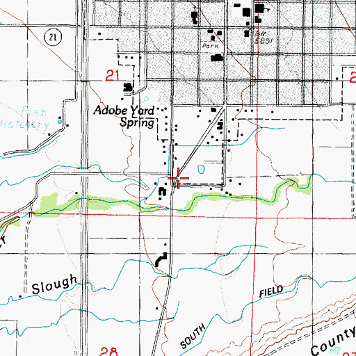 Topographic Map of United States Forest Service Fire Station Beaver Ranger District, UT