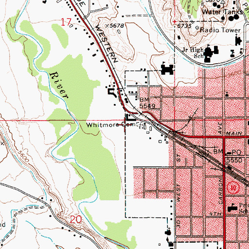 Topographic Map of United States Forest Service Fire Station - Price Office, UT