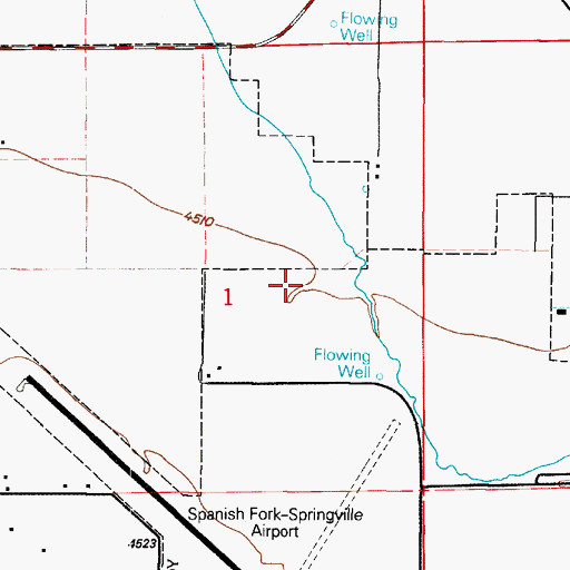 Topographic Map of Utah County Fire Department, UT