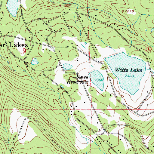 Topographic Map of Wasatch County Fire District - Timberlakes, UT