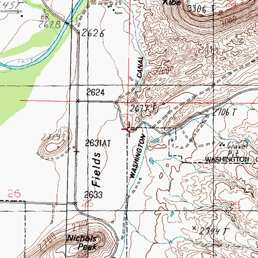 Topographic Map of Washington City Fire Department - Station 62, UT